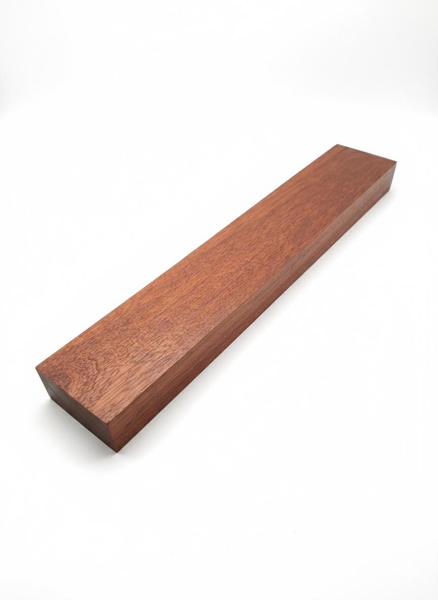 Ultra-Dense Figured Red Exotic Hardwood – Deep Crimson Grain – 11 1/2" × 2 1/8" × 7/