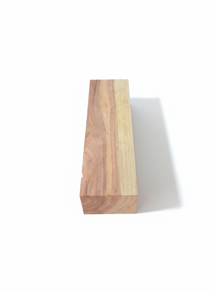 Pink &amp; Cream Figured Exotic Hardwood Turning Blank – Silky Grain – 1 3/4" × 1 3/4" × 10 1/2"