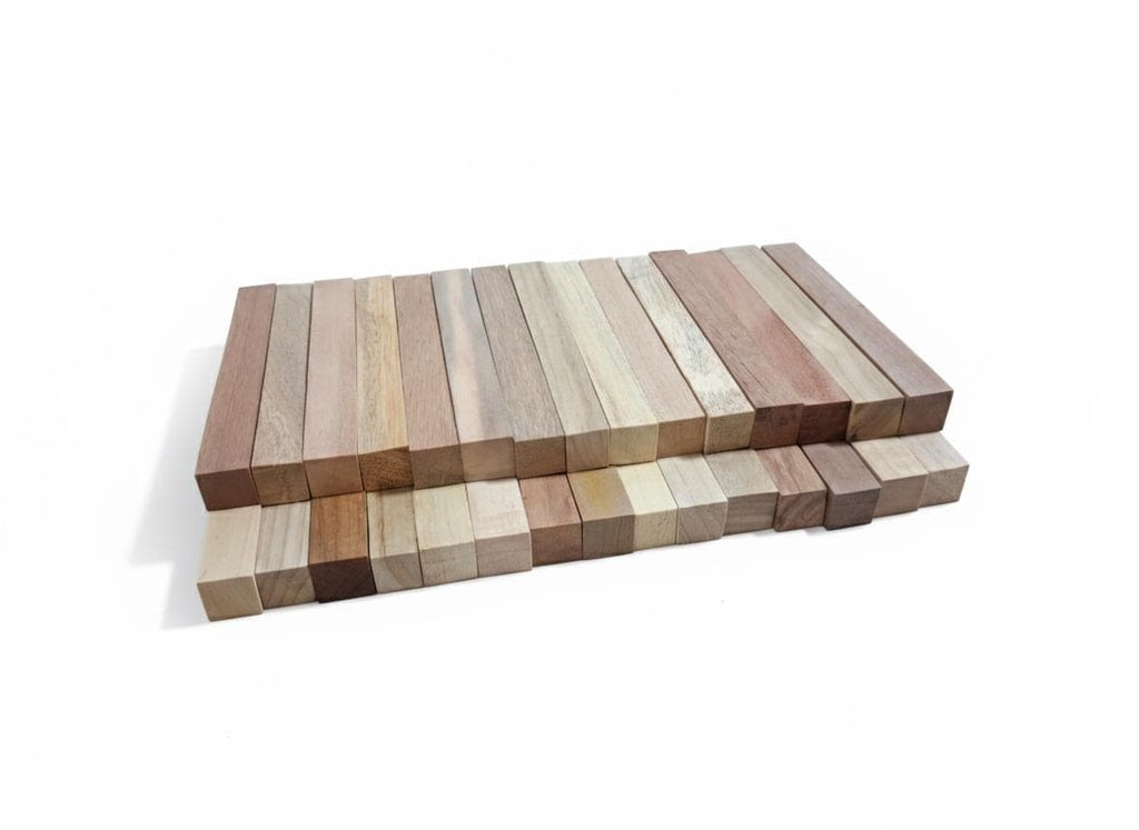 Lot de 6 blanks bois exotiques mixtes pour stylos et tournage