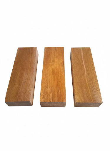 Exotic Wood Turning Blanks – Golden Honey Tone – Unique Set of 3 – 2" x 7" x 1 1/8"  Titre (Français)  Blocs de bois exotique – Ton miel doré – Lot unique de 3 – 2 po x 7 po x 1 1/8 po