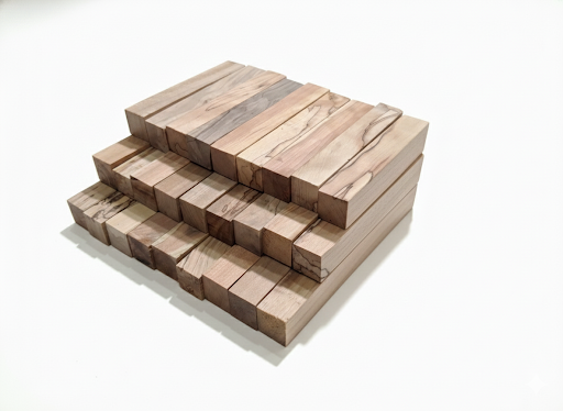 Spalted Maple Turning Blanks – Premium Quality – Set of 6 – 1" x 1" x 6"  Titre (Français)  Blocs d’Érable Spalté – Premium pour tournage – Lot de 6 – 1 po x 1 po x 6 po
