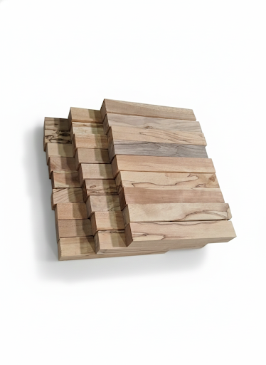 Spalted Maple Turning Blanks – Premium Quality – Set of 6 – 1" x 1" x 6"  Titre (Français)  Blocs d’Érable Spalté – Premium pour tournage – Lot de 6 – 1 po x 1 po x 6 po