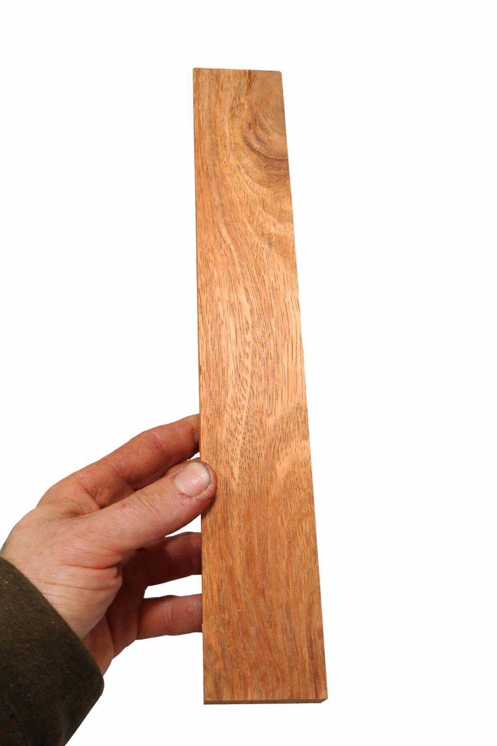 Dense Exotic Hardwood Blank – Warm Orange &amp; Copper Grain – 12 3/4″