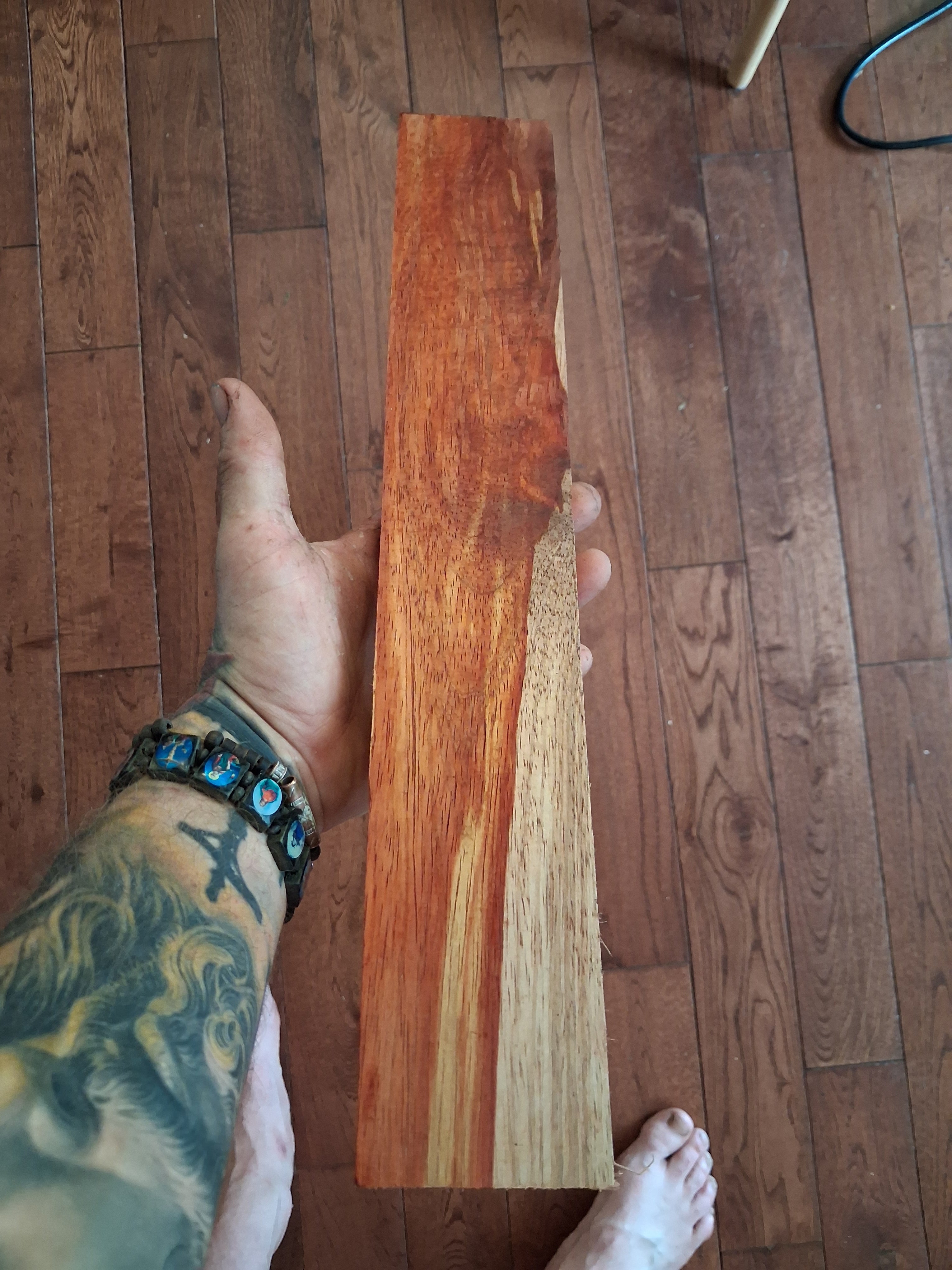 Padouk Orange Fire – Dense Exotic Large Blank – 658 g
