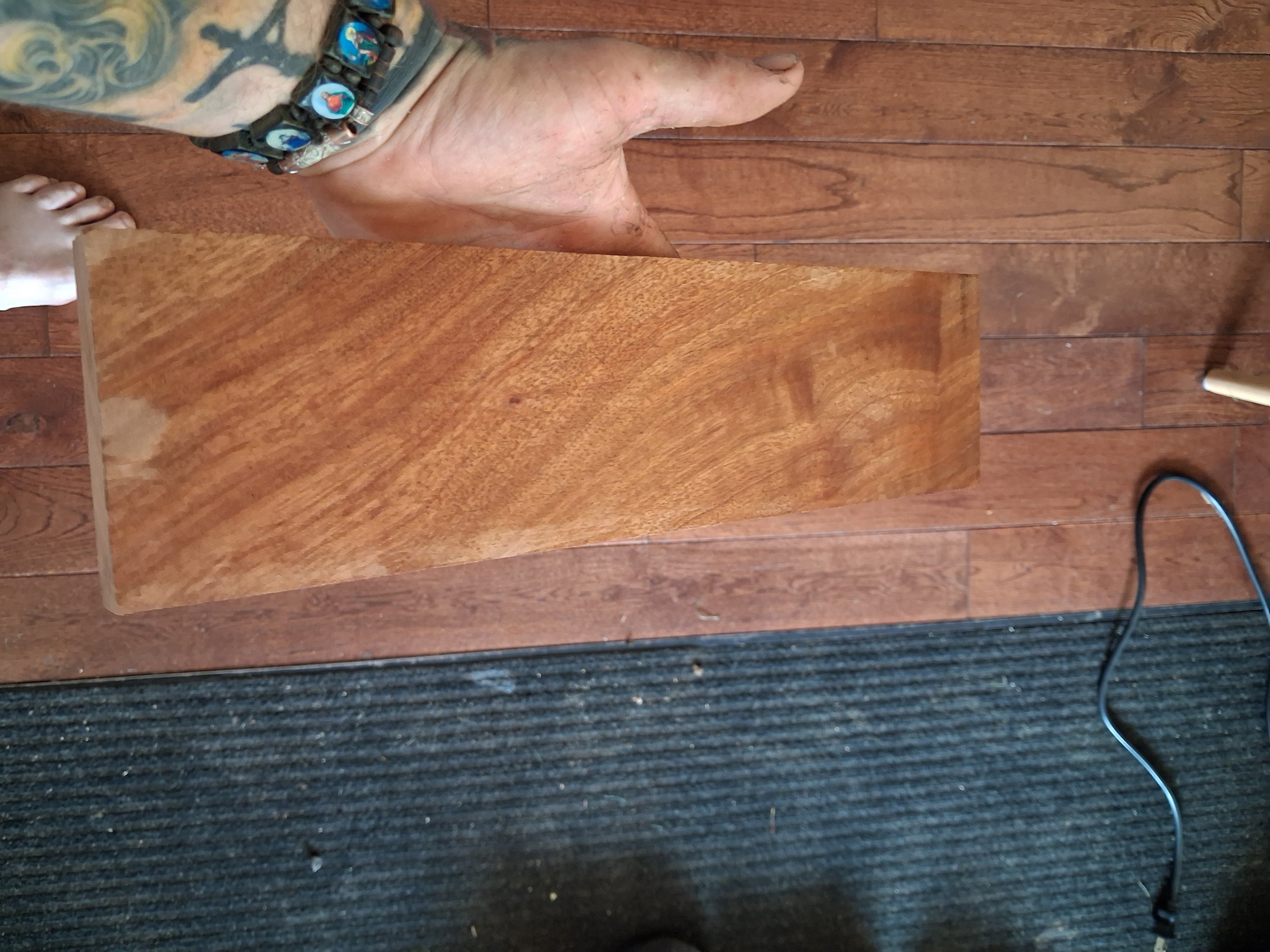 Rose Wood Exotic Board – Mottled Figure &amp; Rich Rose Color – 427 g