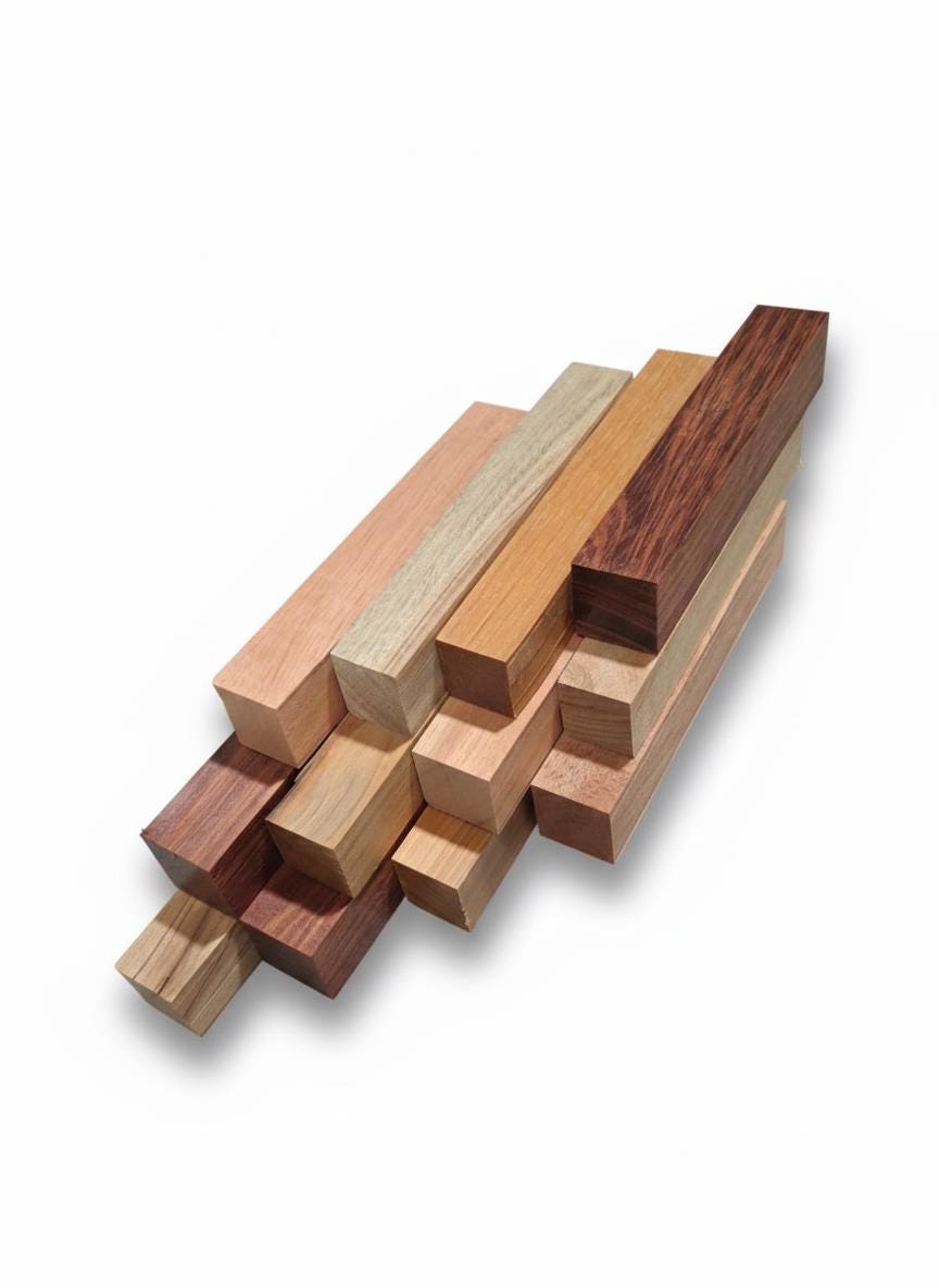 Premium Exotic Hardwood Sample Pack – 4 Unique Exotic Species