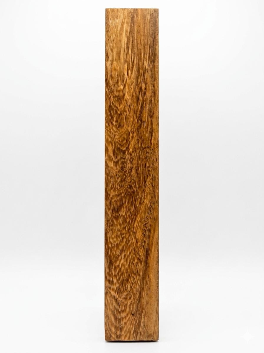 Canary Wood Exotic Blank – Golden Tones &amp; Highly Contrasted Grain – One of a Kind
