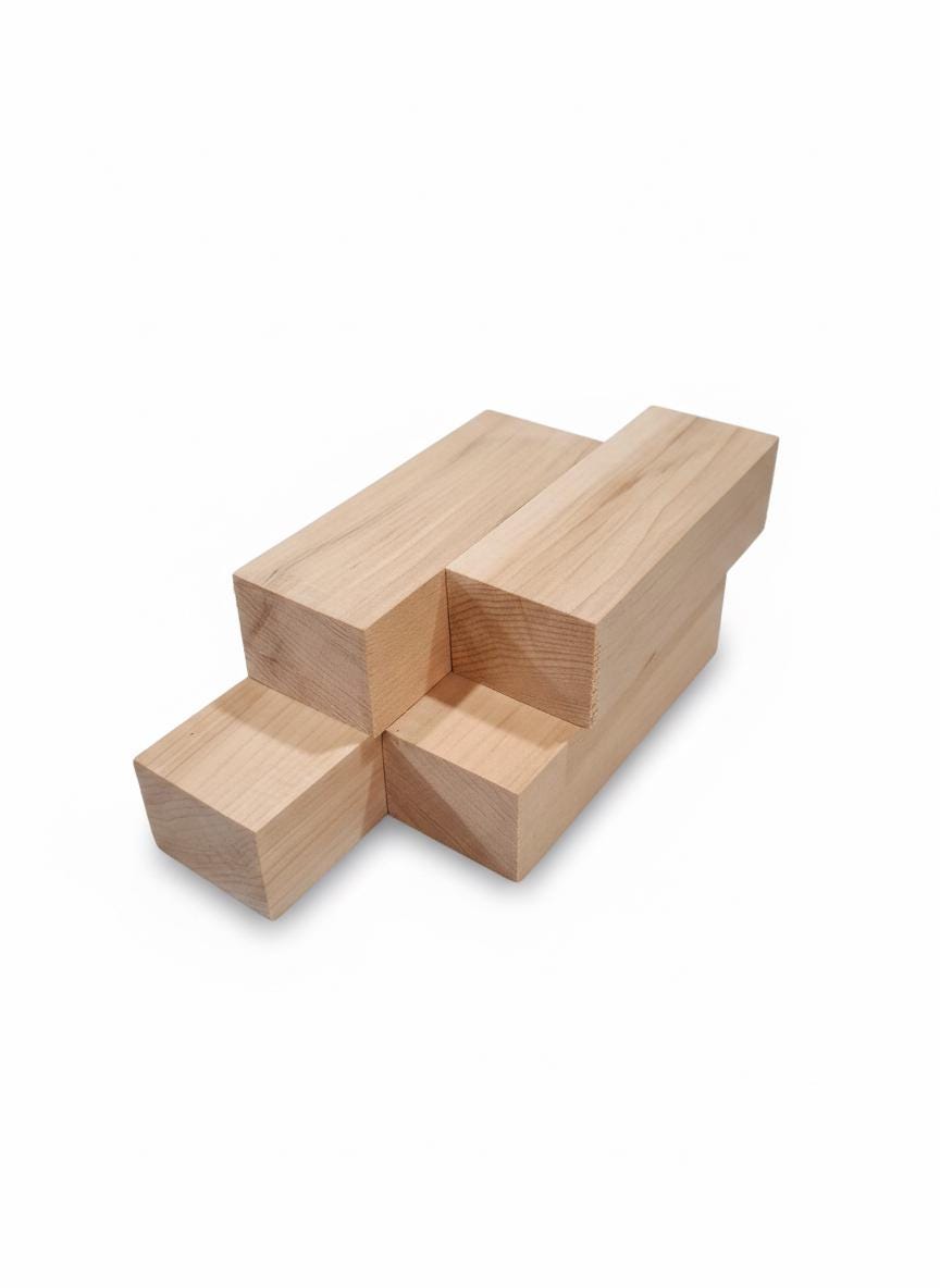 Premium Cherry Hardwood Turning Blank – 2-1/2" × 1-5/8" × 6" – Sold Individually