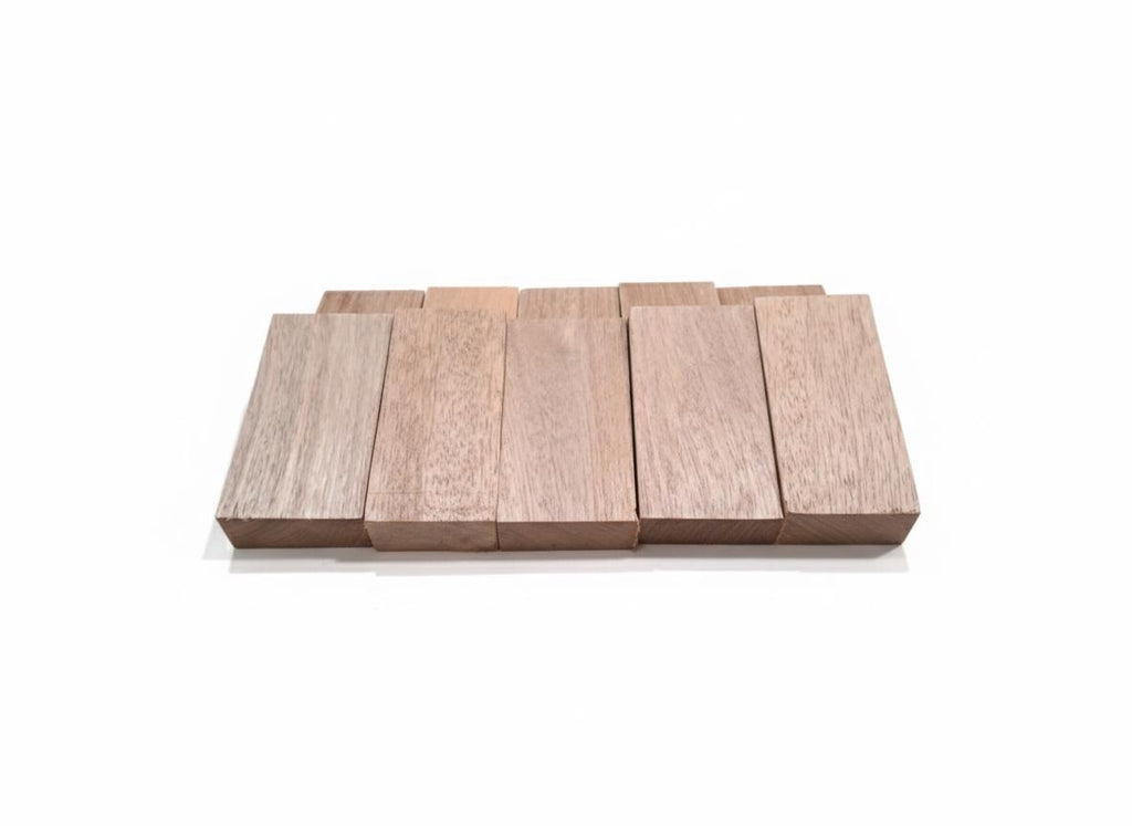 Silky Exotic Wood Blank – Rosé &amp; Golden Figure – Approx. 160 g Each