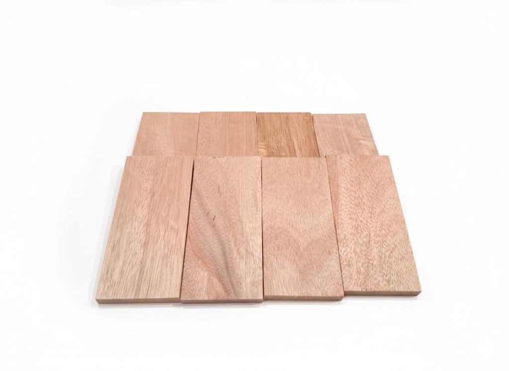 Exotic Pink Mahogany – Premium Set of 4 Wood Boards – 2 7/8" × 6" × 3/8" Minimum