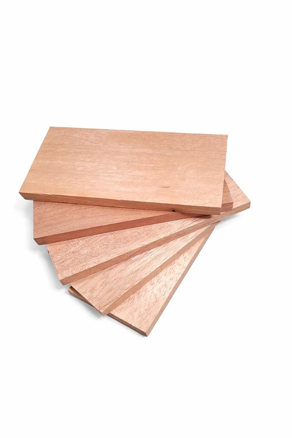 Exotic Pink Mahogany – Premium Set of 4 Wood Boards – 2 7/8" × 6" × 3/8" Minimum