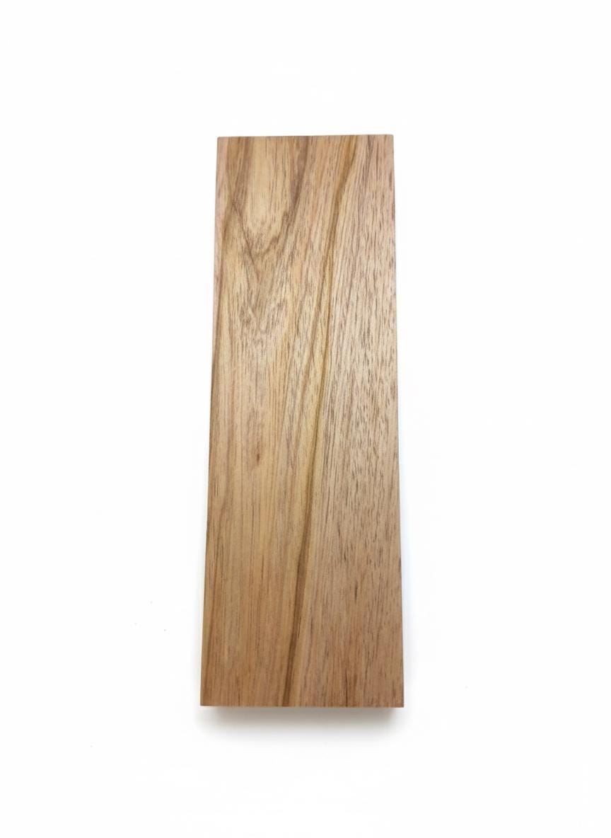 Ultra-Dense Two-Tone Exotic Hardwood – Golden Honey, Olive and Deep Red-Brown – 8 1/4" × 2 3/4" × 1 1/8"