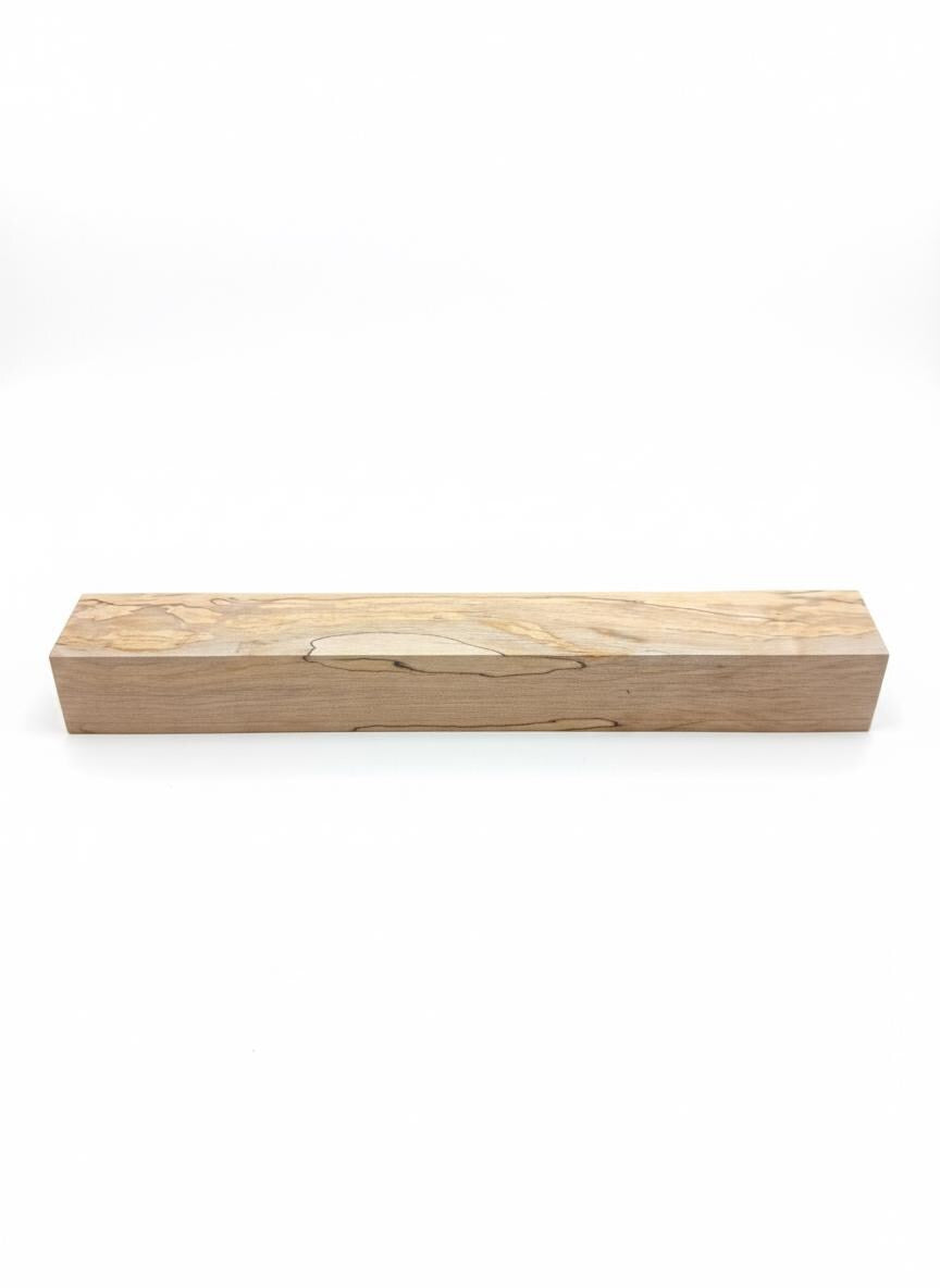 Spalted Maple Turning Blank – Dramatic Natural Zone Lines – 1 1/4" × 1 1/2" × 12"