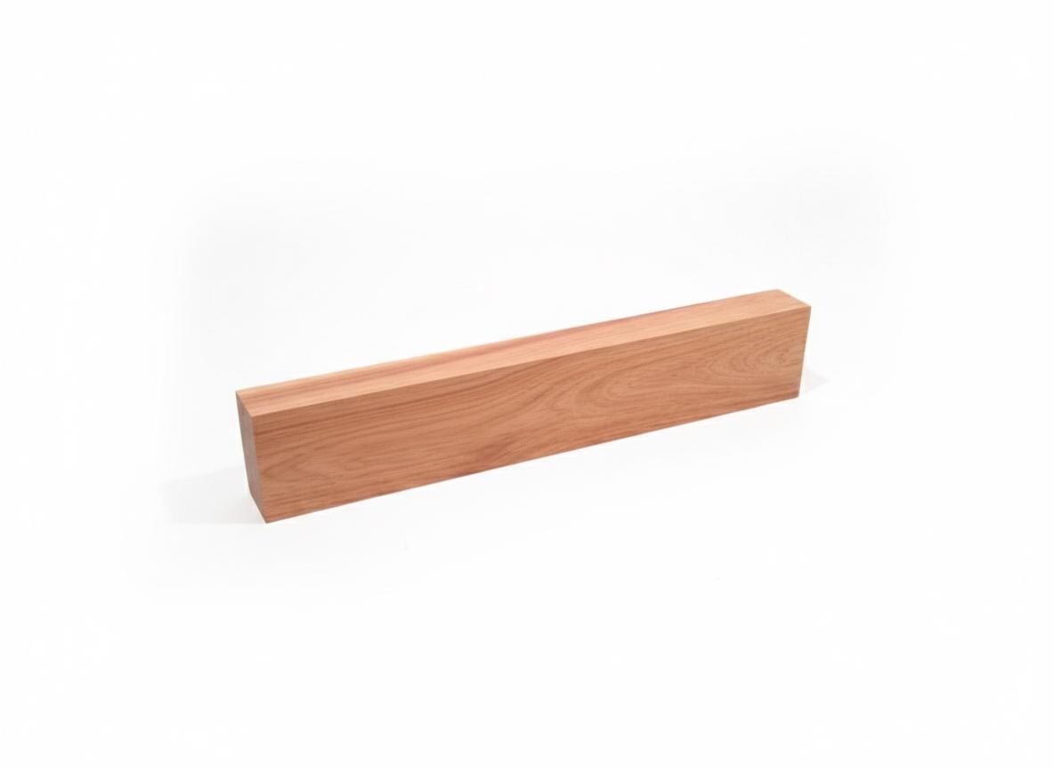 Premium Exotic Hardwood Blank – Warm Rose &amp; Red Figure – 1" × 2" × 12" – 331 g