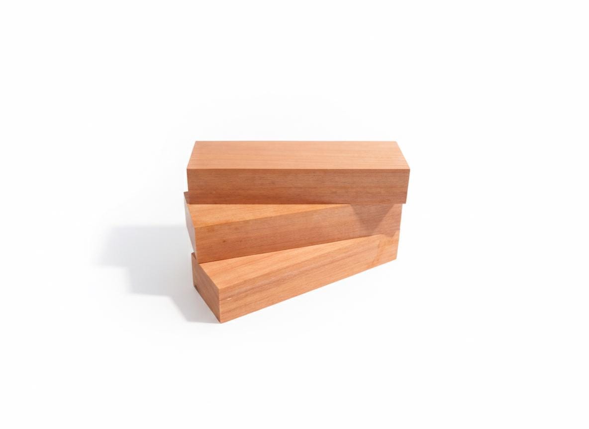 Ultra Dense Brown Meranti Exotic Wood Block – Premium Turning Blank