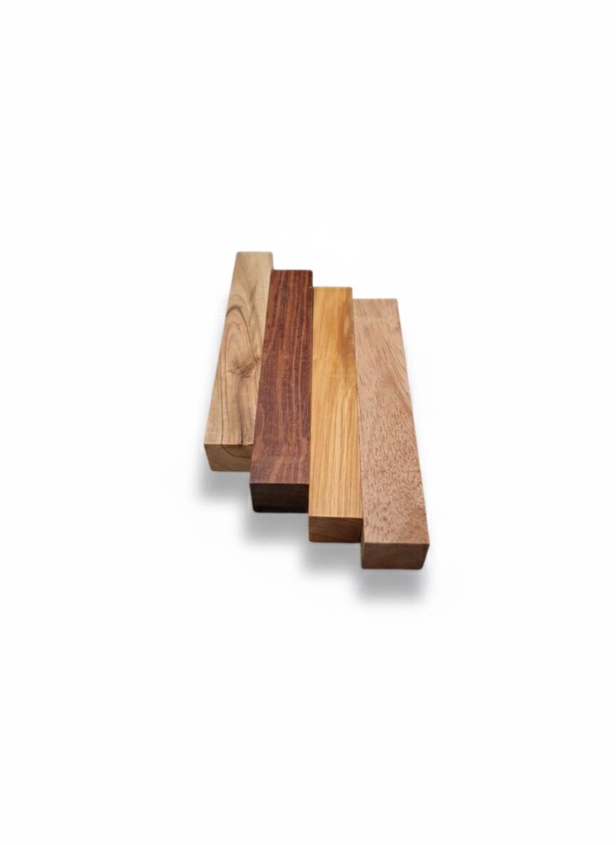 Premium Exotic Hardwood Sample Pack – 4 Unique Exotic Species