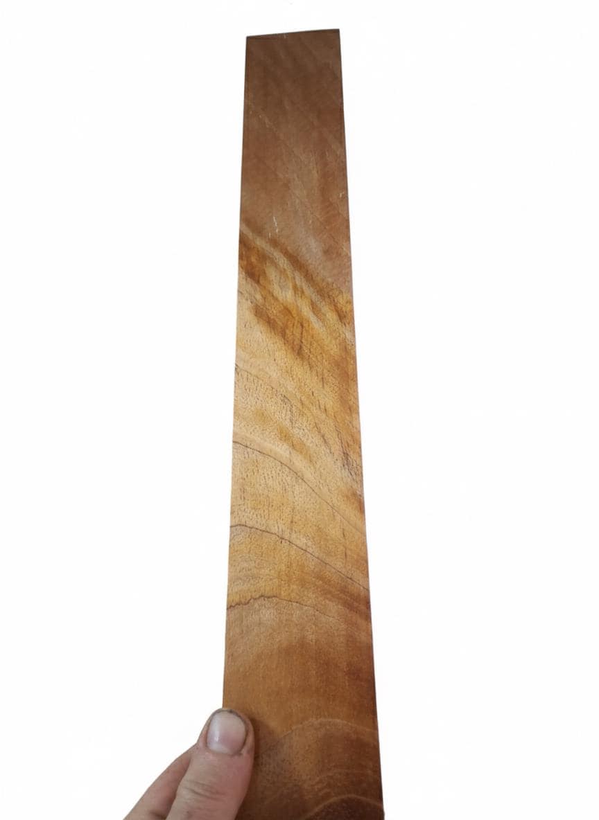Highly Figured Exotic Wood Blank – 3D Figure &amp; Golden Caramel Tones – 813 g