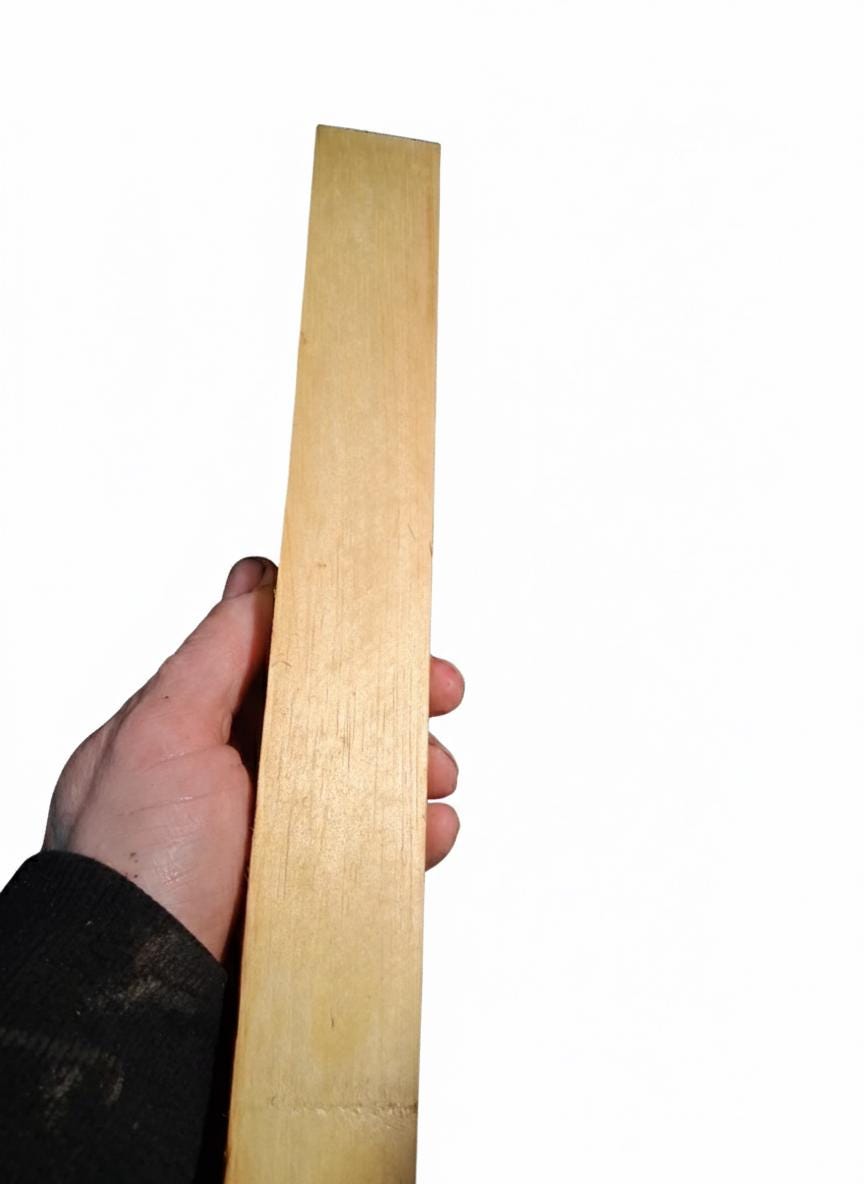Exotic Wood Blank – Golden Yellow Straight Grain – 11 1/4" × 1 1/2" × 1 1/16" – 123 g