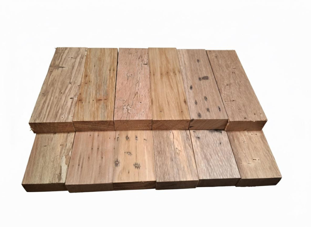 Lot of 6 Exotic Rose Hardwood Blanks – Rustic Character – Natural Features