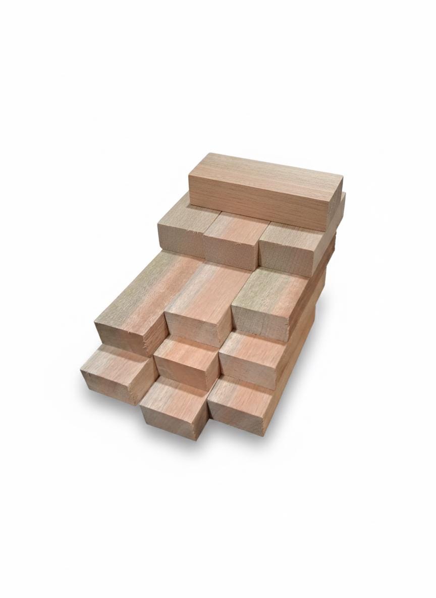Khaya Rose Premium – Powder Blue Chatoyance Exotic Hardwood Blank