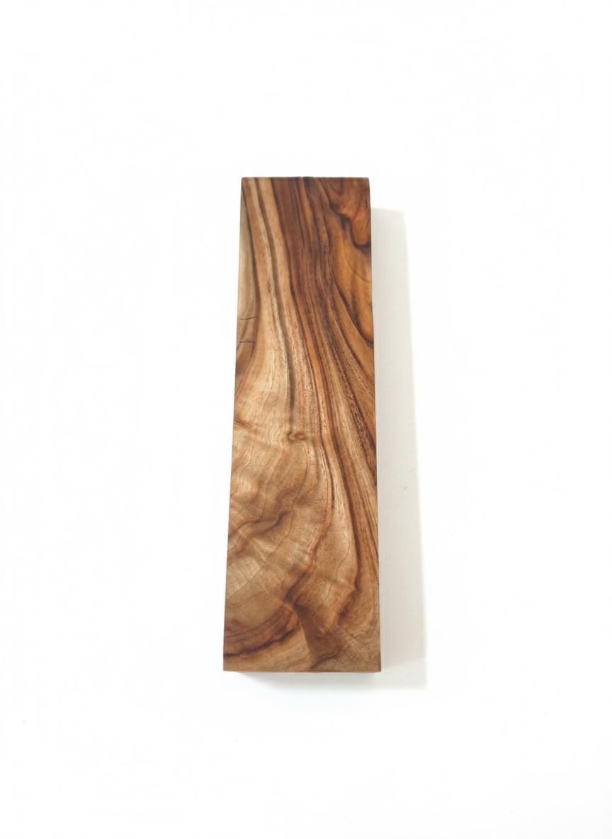 Highly Figured Eucalyptus Wood Blank – Flowing Grain &amp; Natural Chatoyance – 8 3/