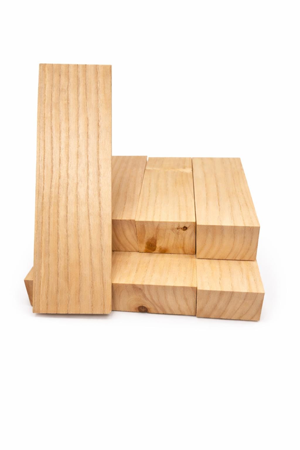 European Ash Hardwood Block – Premium Turning Blank – 7" × 2-3/8" ×1-1/2"