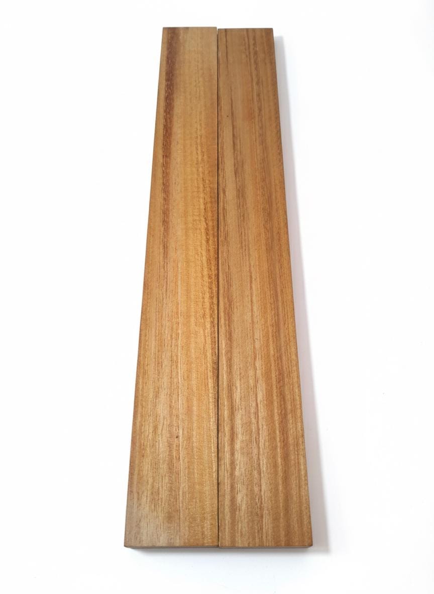 PièceMatched Pair of Golden Exotic Hardwood – Natural Luster &amp; Straight Grain – 2 Pieces