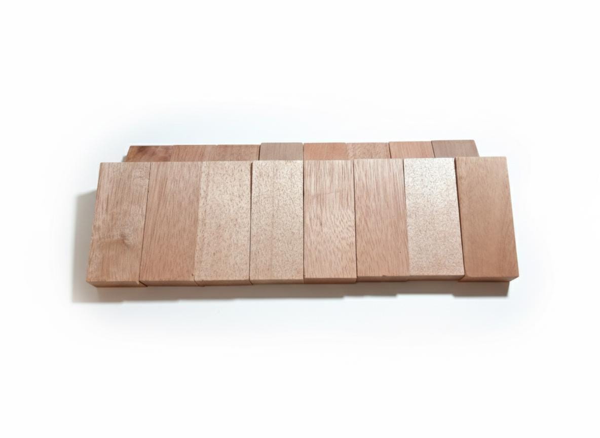 Blocs bois exotique rosé soyeux pour manche couteau– paire sélectionnée – grain brillant
