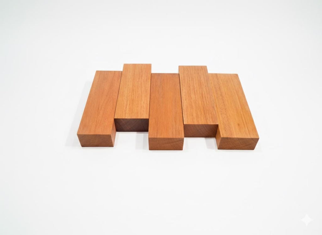 Ultra Dense Brown Meranti Exotic Wood Block – Premium Turning Blank