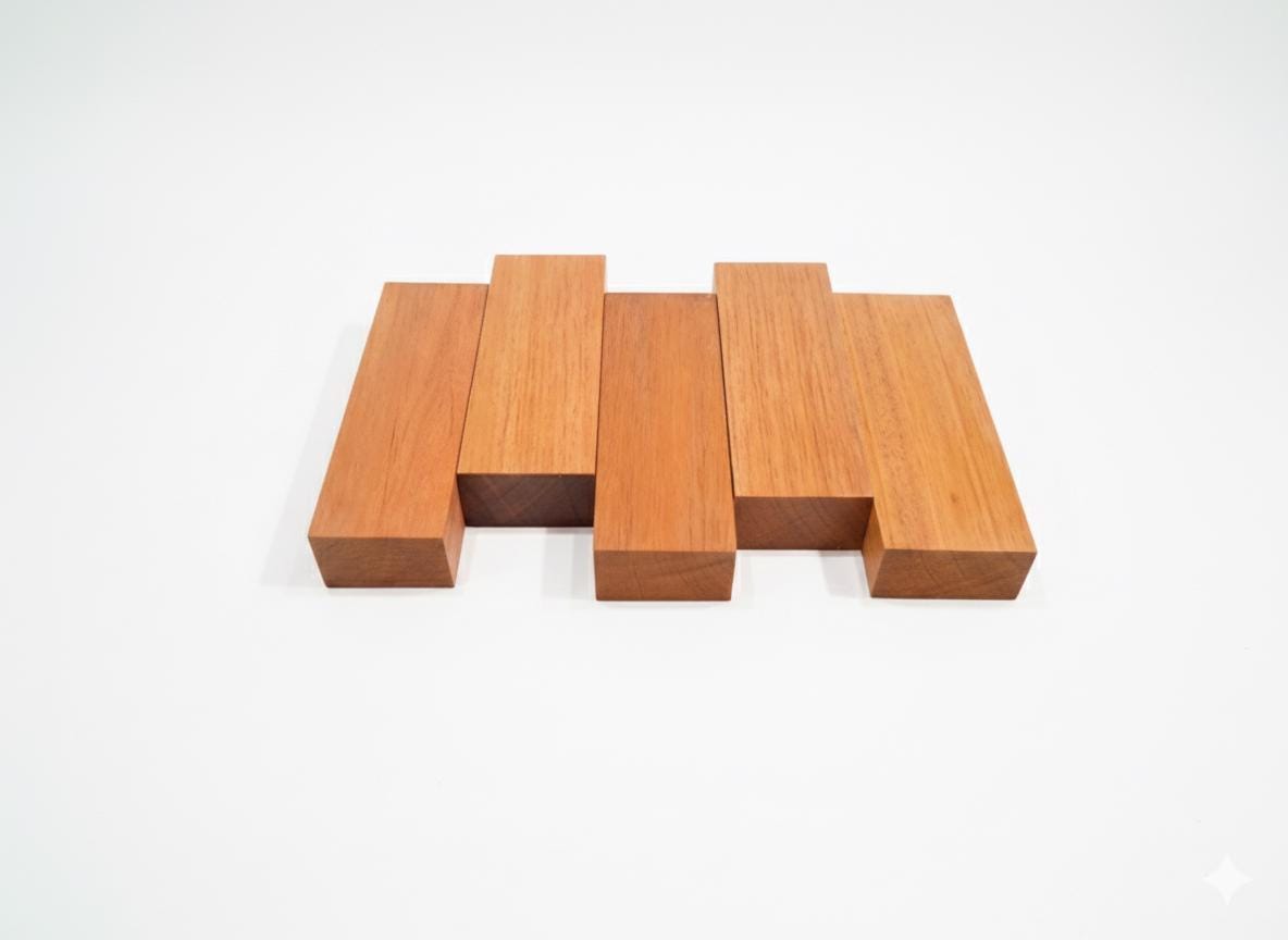 Ultra Dense Brown Meranti Exotic Wood Block – Premium Turning Blank