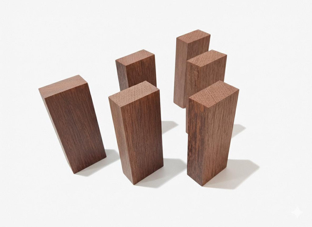 Premium Azobé Wood Blank – Ultra Dense Exotic Hardwood – 1" × 7/8" × 6" – Sold Individually