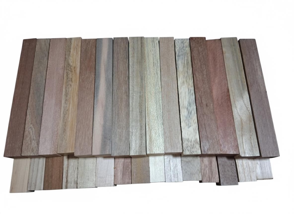 Lot de 6 blanks bois exotiques mixtes pour stylos et tournage
