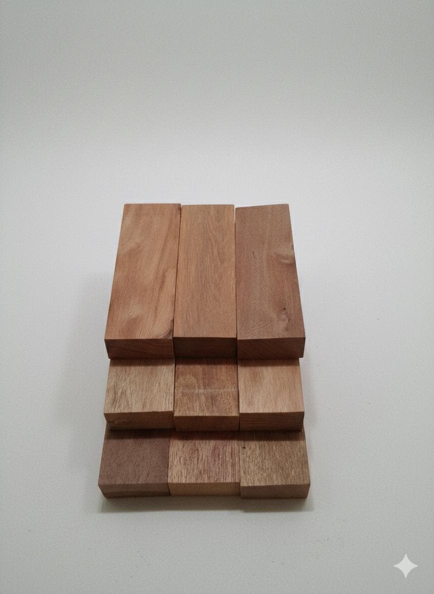 Premium Tropical Hardwood Turning Blank – Fine Grain – Red-Brown Figure