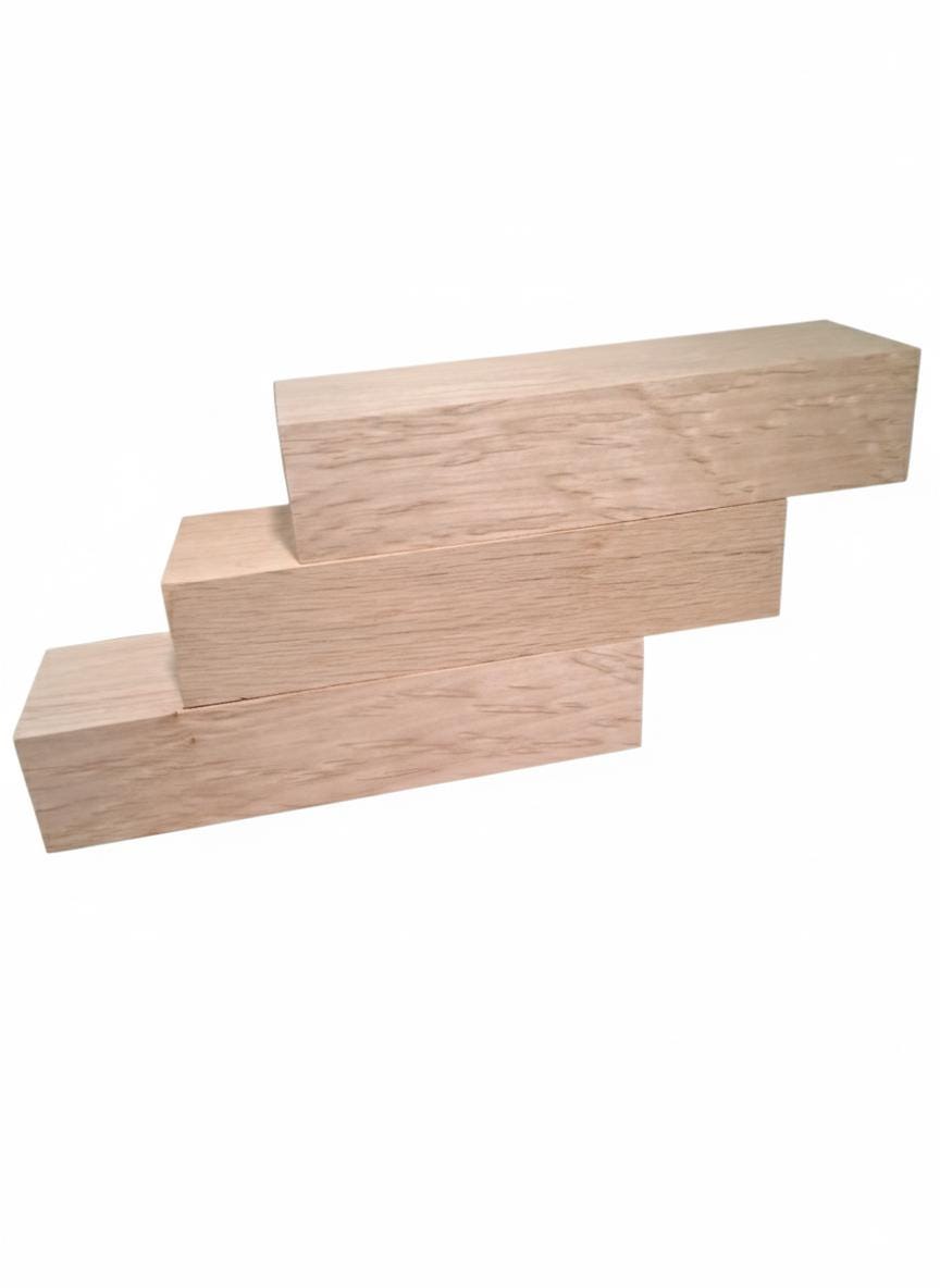 Hévéa (Rubberwood) – Édition Premium – Blocs exotiques à lignes minérales naturelles