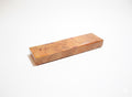 Natural Maple Burl Knife Handle Blank – Golden Honey Swirling Figure – 5 7/8" × 1 3/8" × 1/2"