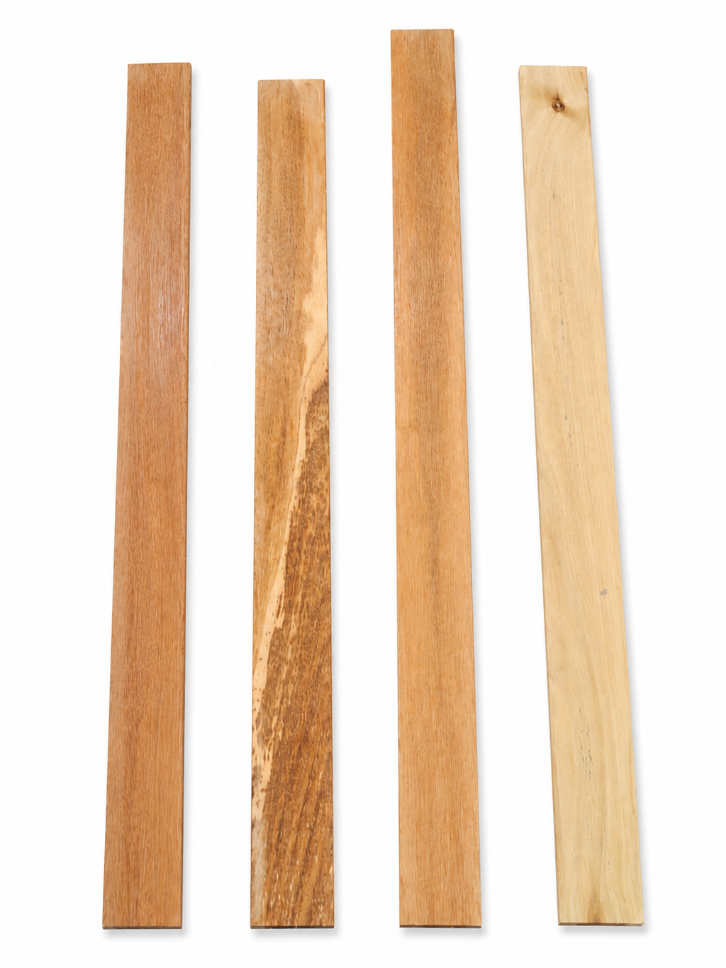 Lot #34 – Set of 4 Long Figured Hardwood Boards – Exact Pieces Shown