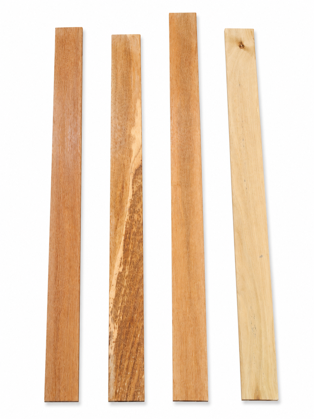 Lot #34 – Set of 4 Long Figured Hardwood Boards – Exact Pieces Shown