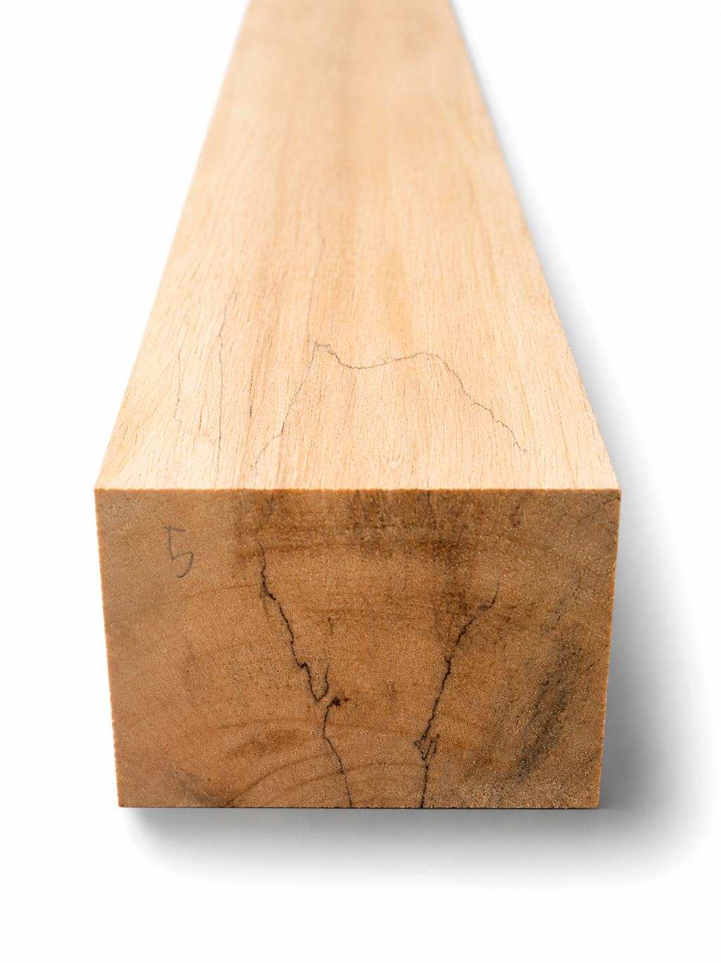 Premium Spalted Yellow Exotic Hardwood Board – Rare Natural Figure – 38 1/2" × 3" × 2"