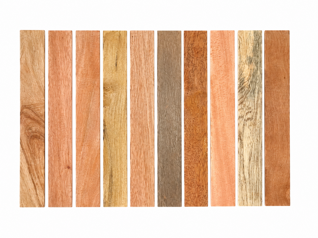 Premium Exotic Hardwood Board Pack – 10 Premium Boards – Minimum 24" × 2 1/4" × 5/16" (Copie) (Copie)