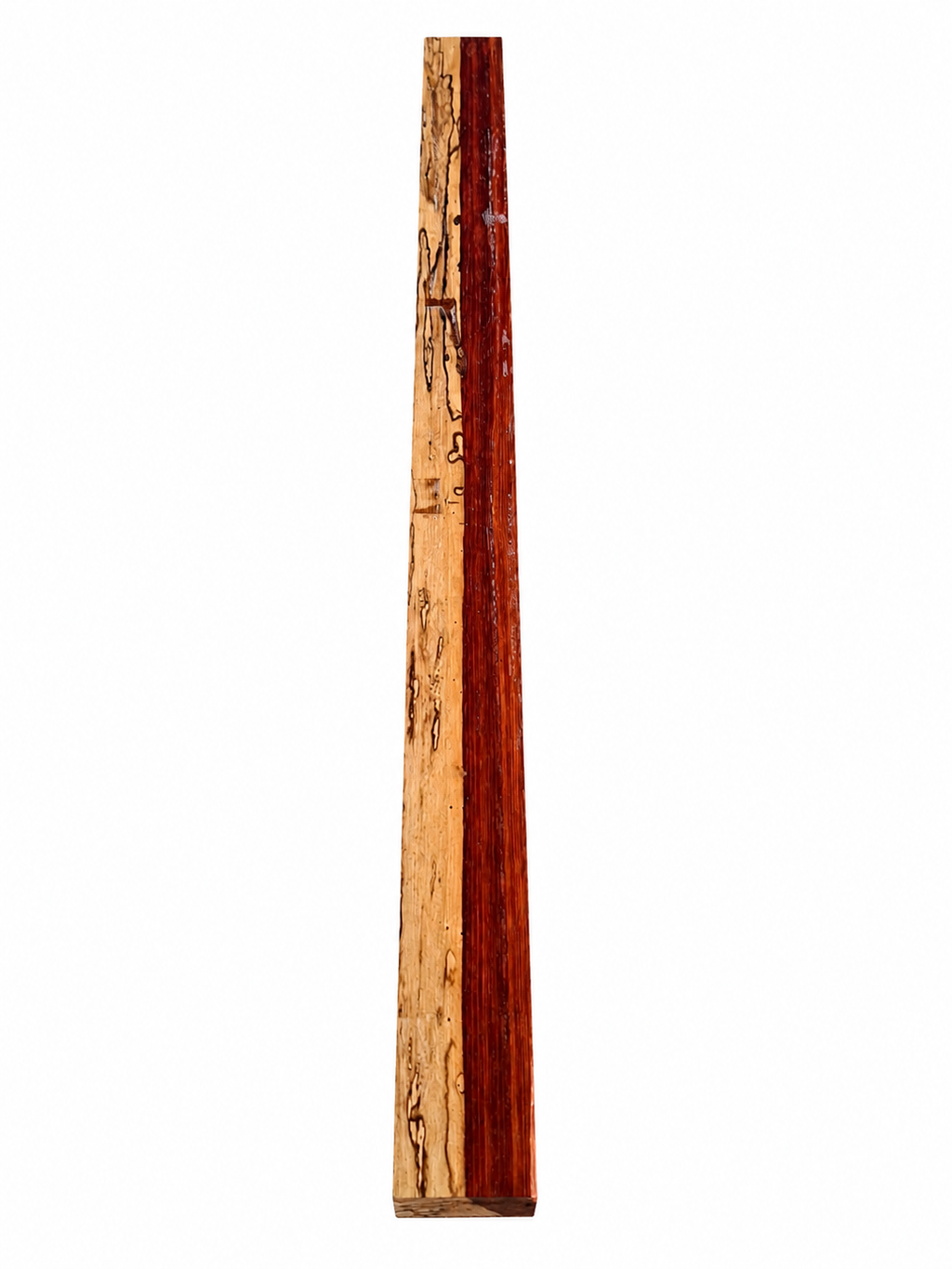 Premium Spalted Red Mahogany Exotic Hardwood Slab – Rare Natural Figure – 39 3/4" × 2 3/4" × 1 1/2"