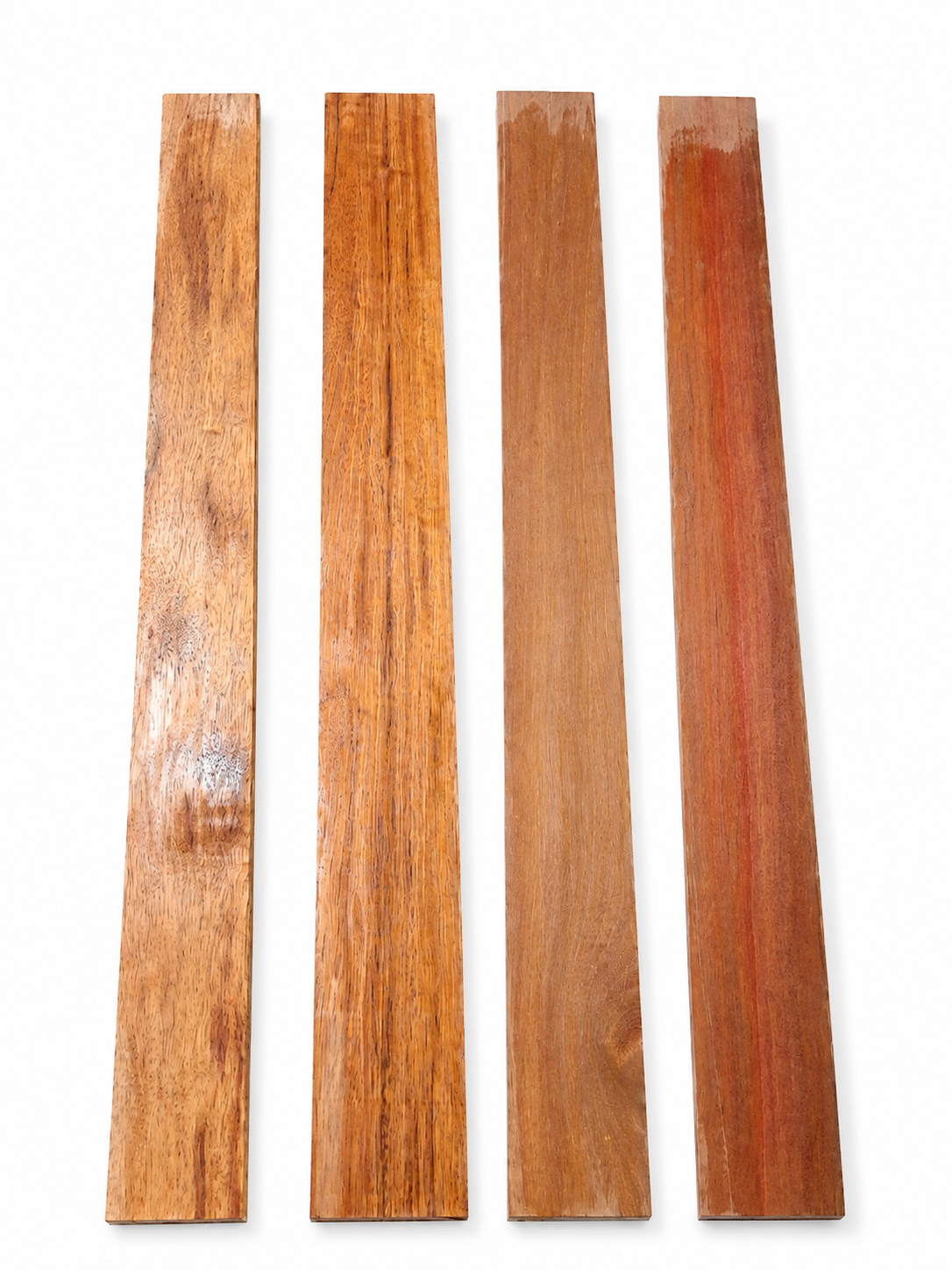 Lot #32 – Set of 4 Long Dense Tropical Hardwood Boards – Exact Pieces Shown