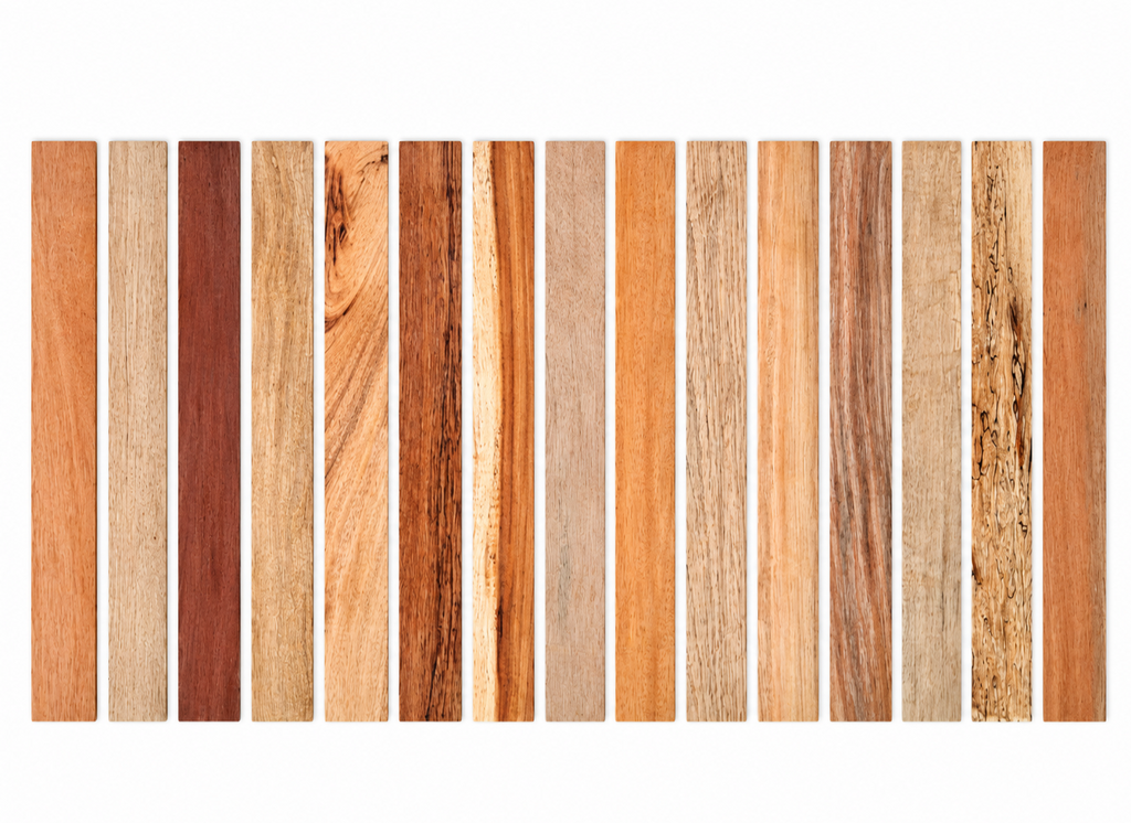 Premium Exotic Hardwood Board Pack – 16 Premium Boards – Minimum 18" × 2 1/4" × 5/16"