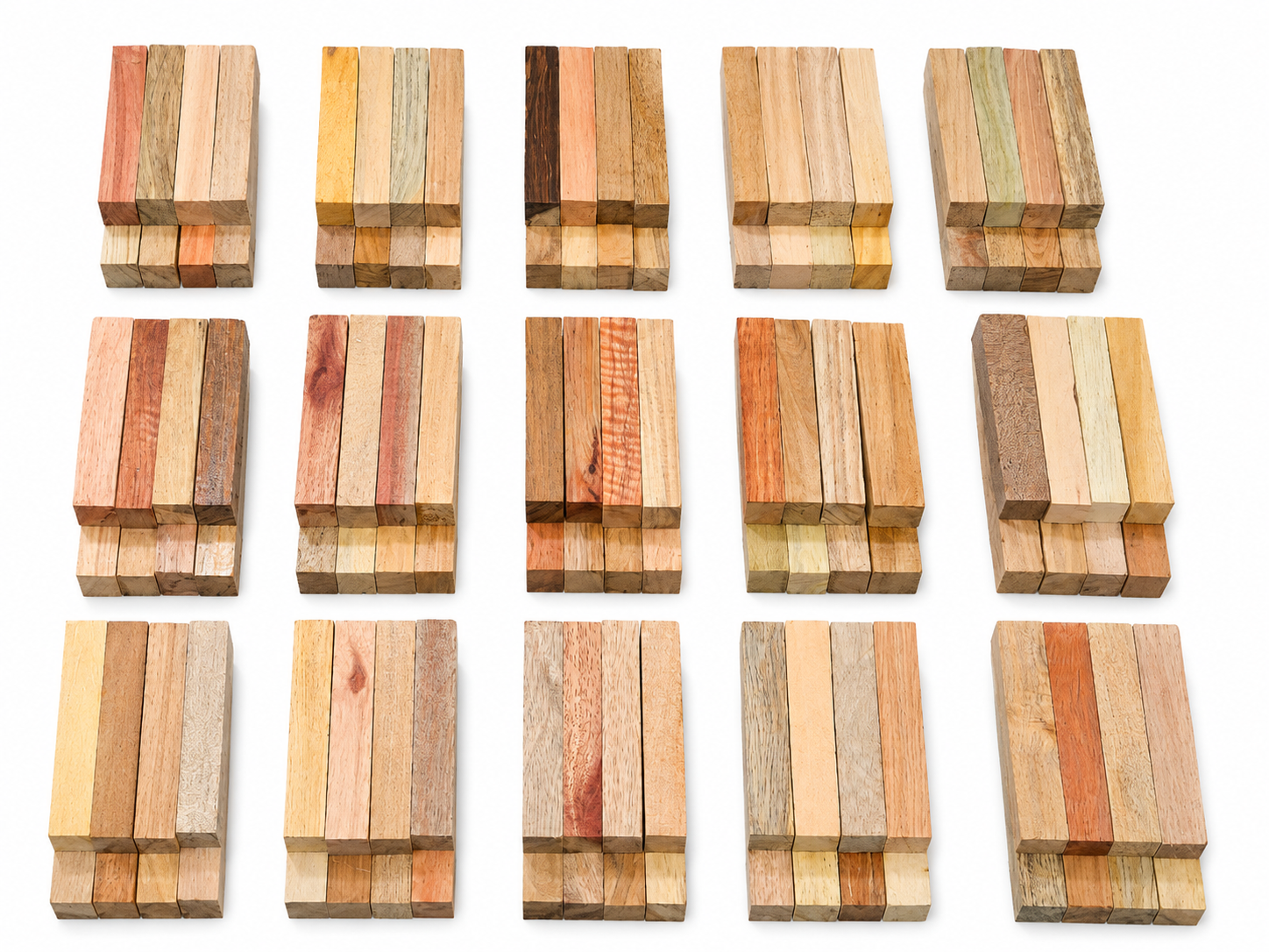 Artisan Curated Mystery Pack – Chatoyant Exotic Wood Pen Blanks (Pack of 8)