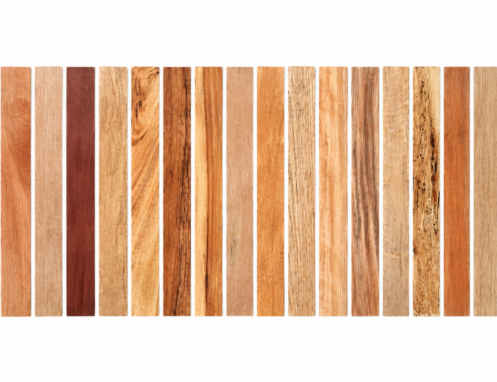 Premium Exotic Hardwood Board Pack – 16 Premium Boards – Minimum 18" × 2 1/4" × 5/16"