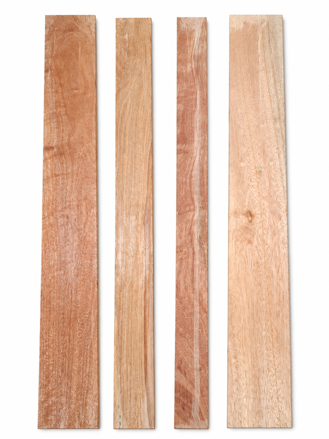 Figured Exotic Hardwood Long Board Set #24 – 4 Exact Pieces