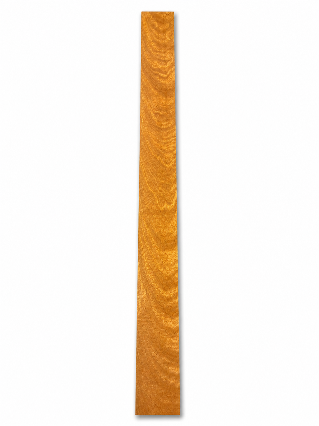 Exotica Wood Signature – Golden Figured and Chatoyant Exotic Hardwood Board – 2" × 1 1/4" × 33 7/8"
