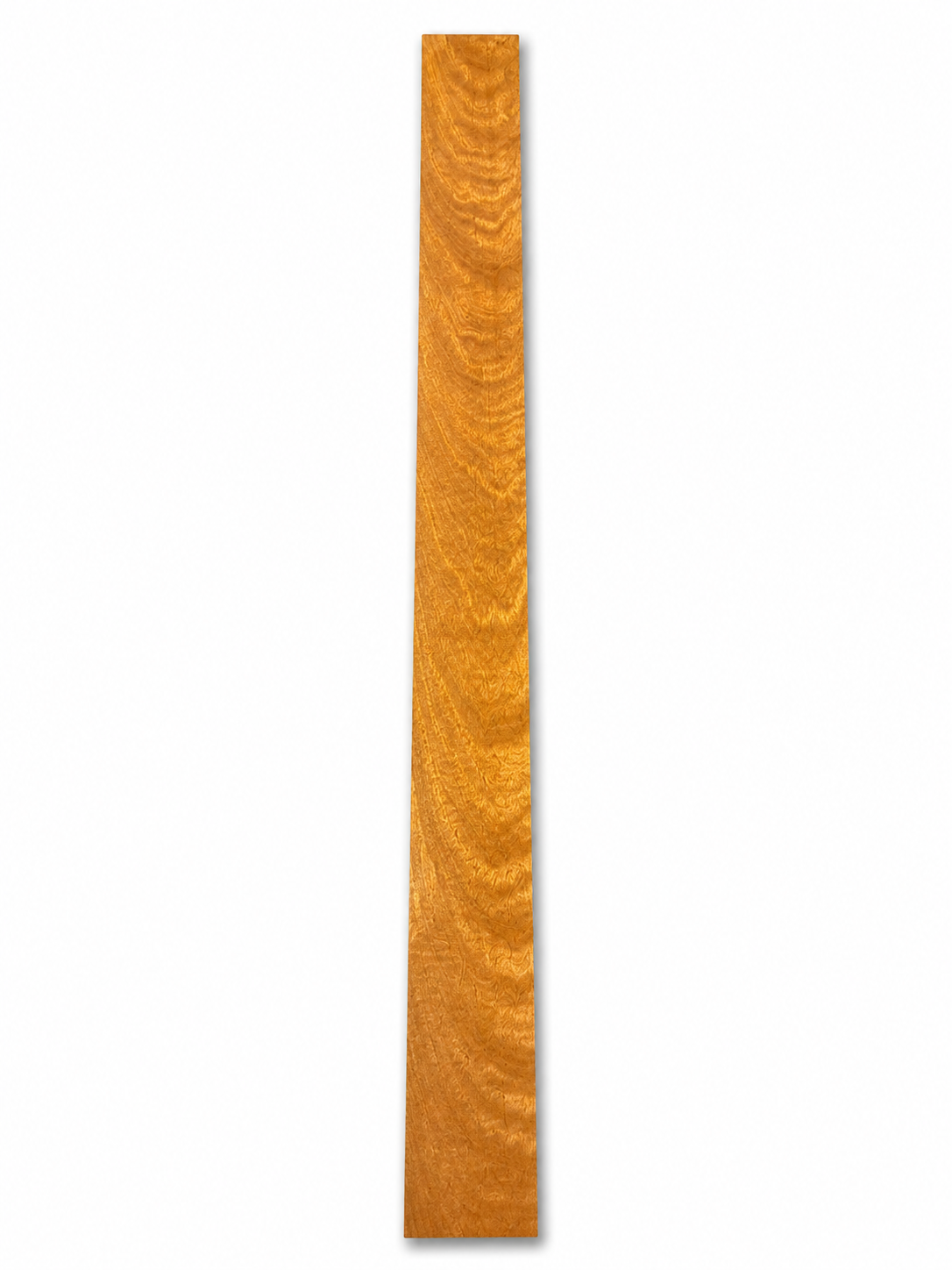 Exotica Wood Signature – Golden Figured and Chatoyant Exotic Hardwood Board – 2" × 1 1/4" × 33 7/8"