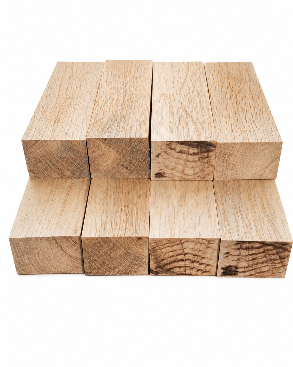 Hevea Solid Wood Blank – Approx. 300 g – 1" × 1 1/2" × 7"