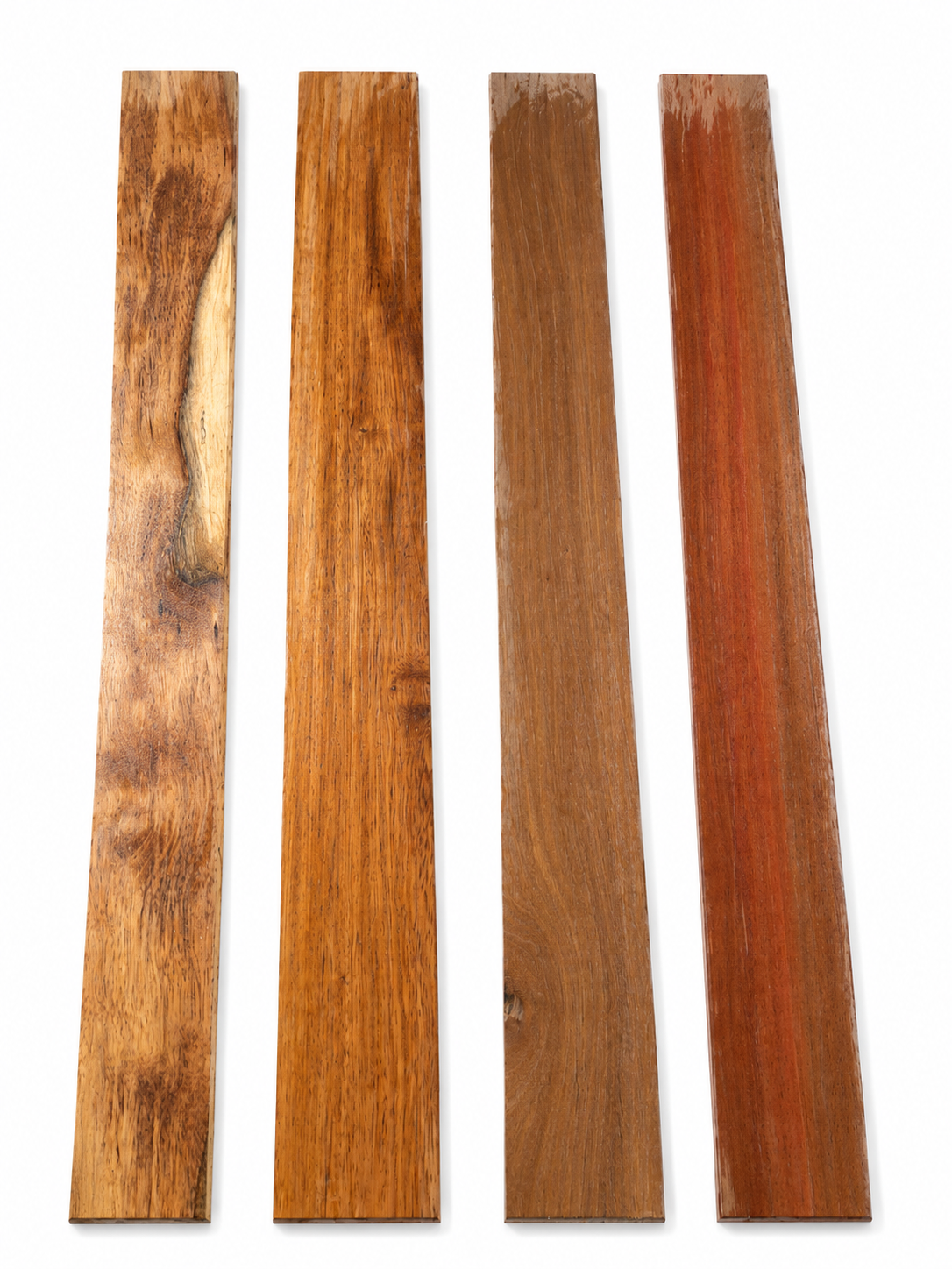 Lot #32 – Set of 4 Long Dense Tropical Hardwood Boards – Exact Pieces Shown