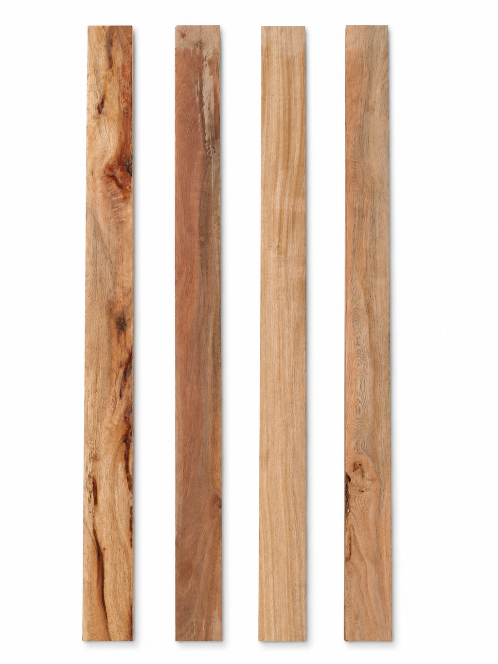 Lot #29 – Set of 4 Long Figured Hardwood Boards – Exact Pieces Shown
